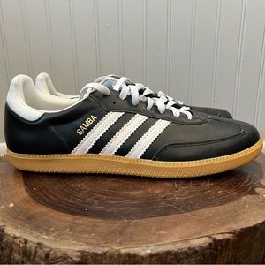 Adidas Samba Black with White Stripes New